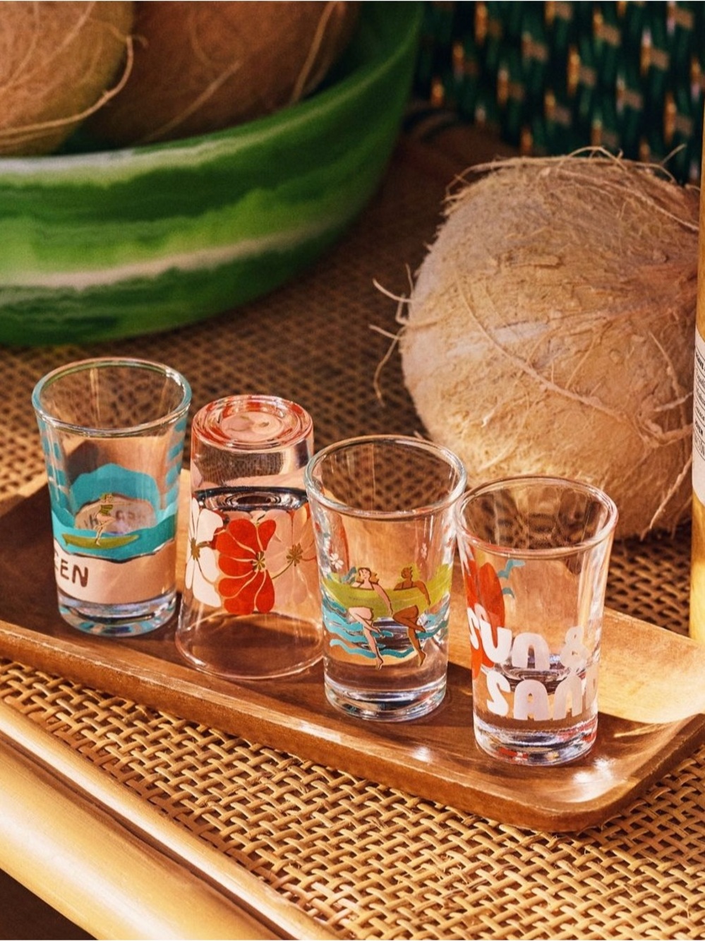 New! NWT, New in box Anthropologie Isla Shot Glasses. Set of 4
